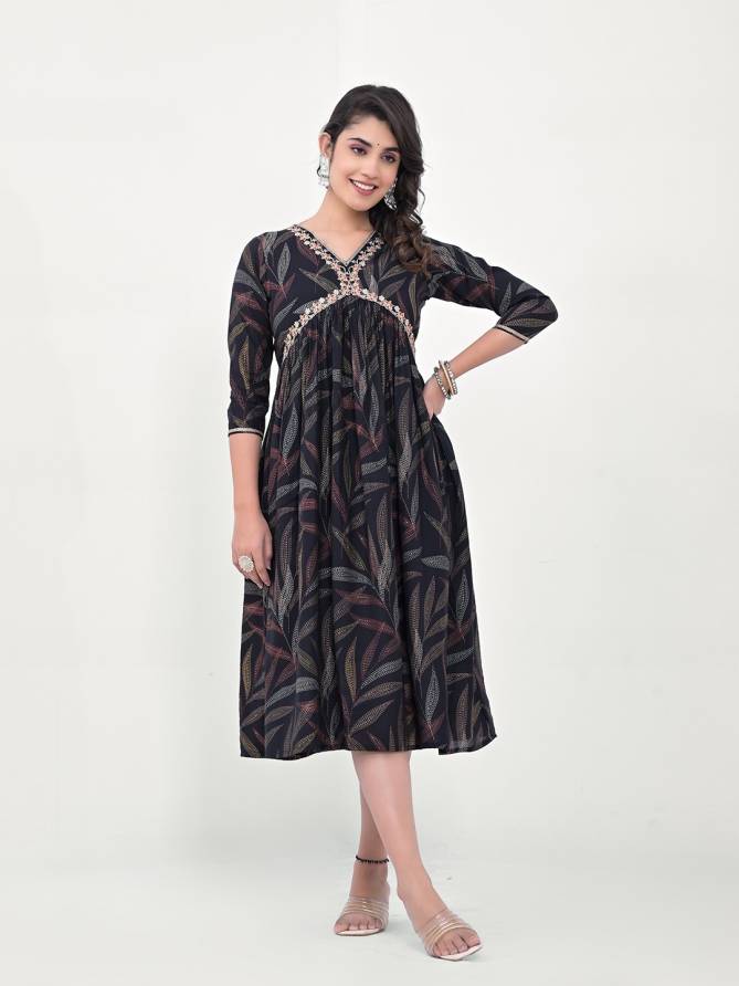 Label Khoj Alia Cut Embroidery Kurtis Wholesale Clothing Suppliers In India